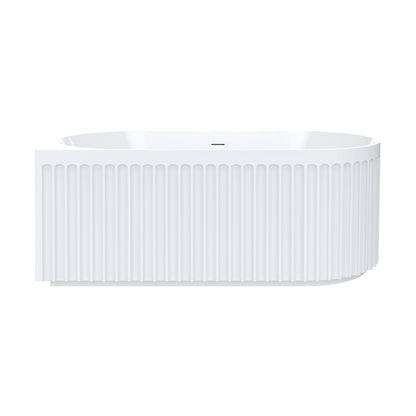 Eleanor Fluted Right-Hand Acrylic Corner Bath, 1500mm