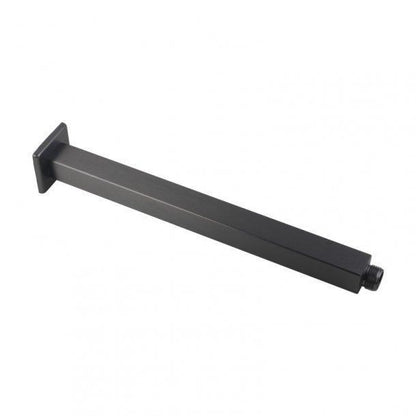 300mm Square Gun Metal Grey Ceiling Shower Arm