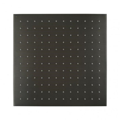 Square Gun Metal Grey Brass Rainfall Shower Head 250mm