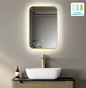 900 x 700 MM GOLD FRAMED LED MIRROR