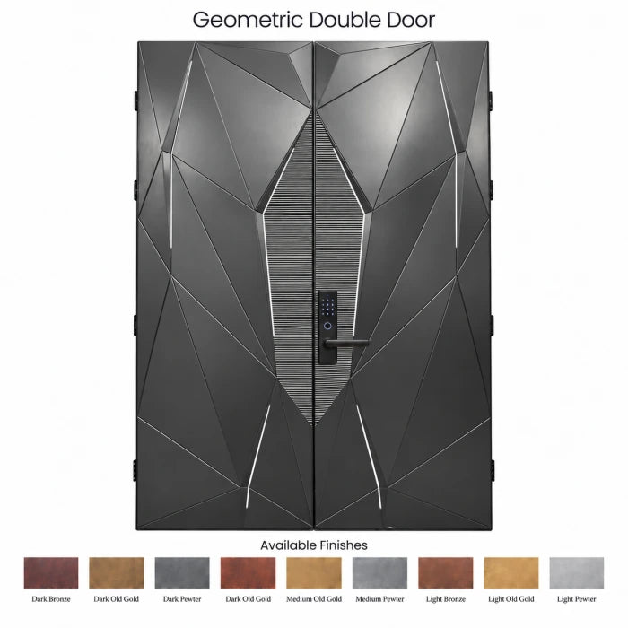 Geometric Designer Double Door