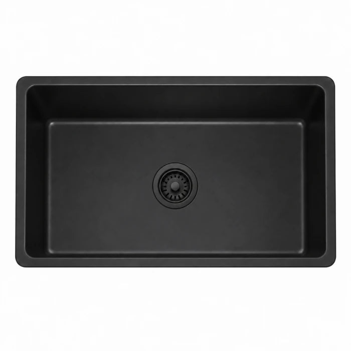 Black Granite Single Bowl Sink 860 x 450 x 250mm