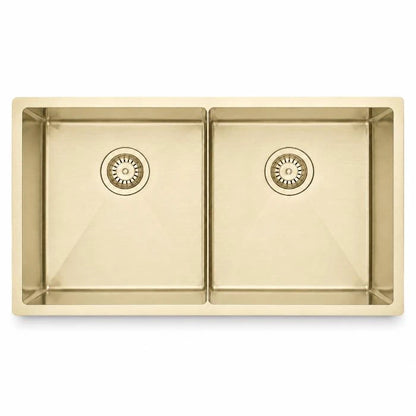 Regio KSSHD 9045 Series Handcrafted 304 Stainless Steel Double Bowl Kitchen Sink