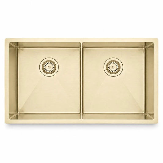 Regio KSSHD 9045 Series Handcrafted 304 Stainless Steel Double Bowl Kitchen Sink