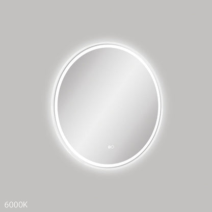 Reba LED Matte White Framed Mirror, 700mm