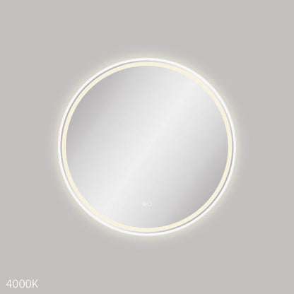 Reba LED Matte White Framed Mirror, 700mm