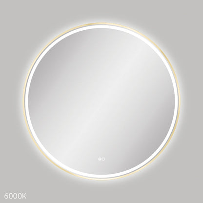 Reba LED Urban Brass Framed Mirror, 900mm