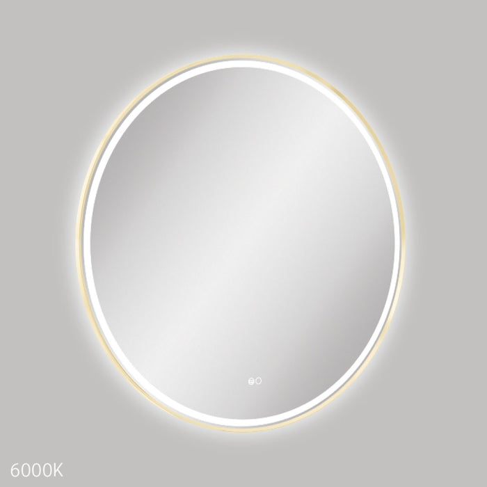 Reba LED Urban Brass Framed Mirror, 900mm