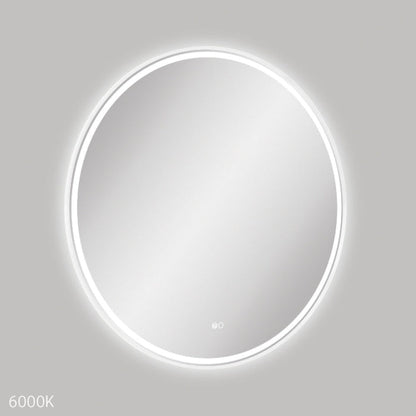 Reba LED Matte White Framed Mirror, 900mm