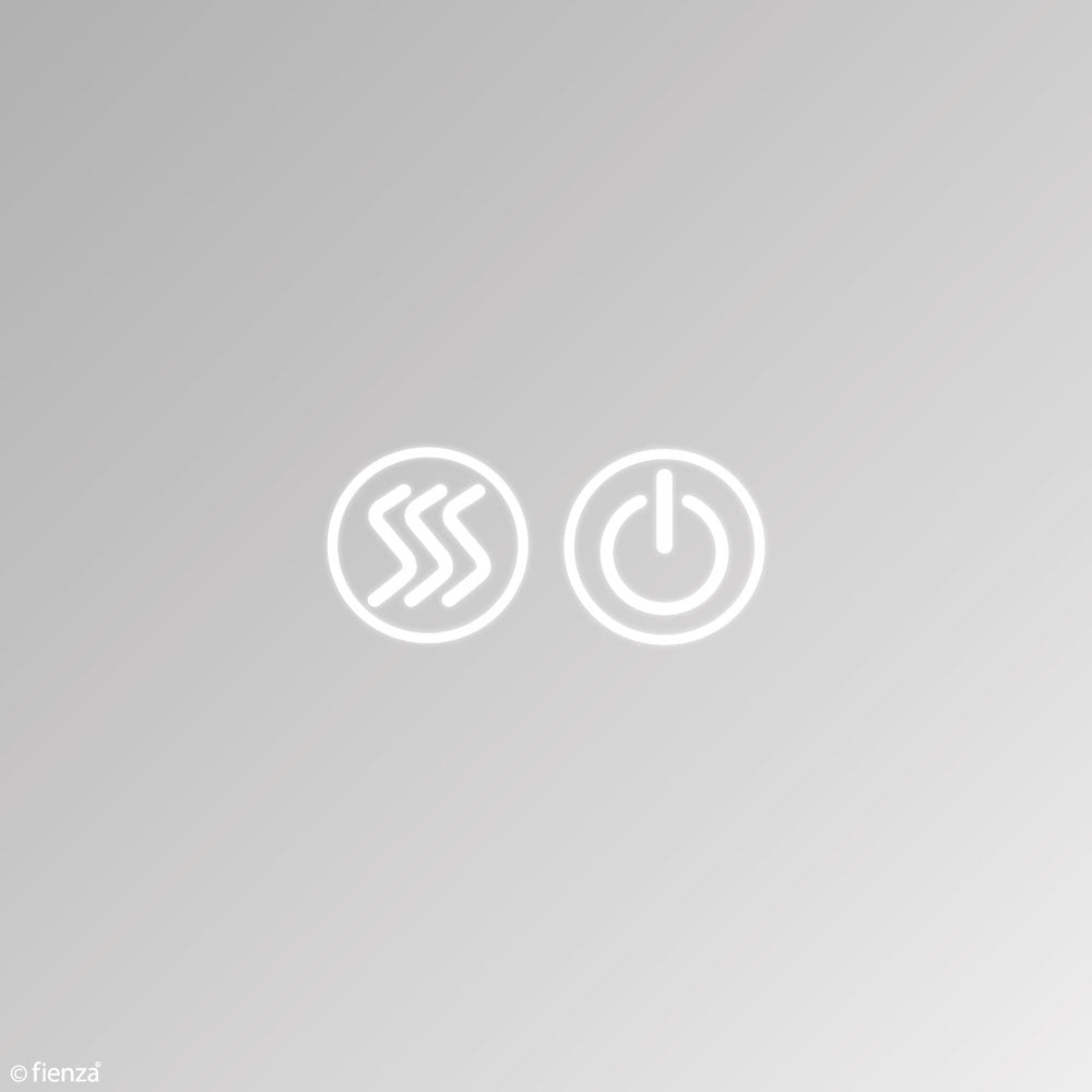 900 LED Mirror Cabinet with Display Shelf, Gloss White