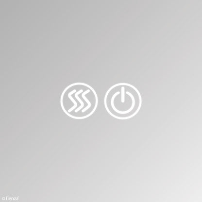 900 LED Mirror Cabinet with Display Shelf, Gloss White