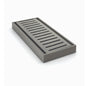 ALUMINIUM SLIMLINE FLOOR GRATE GUN METAL  100x21mm