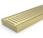 Muses Aluminium 300-5600mm Standard Floor Grate Brushed Yellow Gold 300*100*14mm