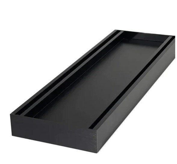 Muses Aluminium Slimline Tile Insert Matte Black 300*100*26mm