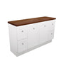 Newport Door & Drawer 1500 Double Bowl Floor Standing Vanity, Hardwood Top