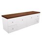 Newport Door & Drawer 1800 Double Bowl Wall-Hung Vanity, Hardwood Top