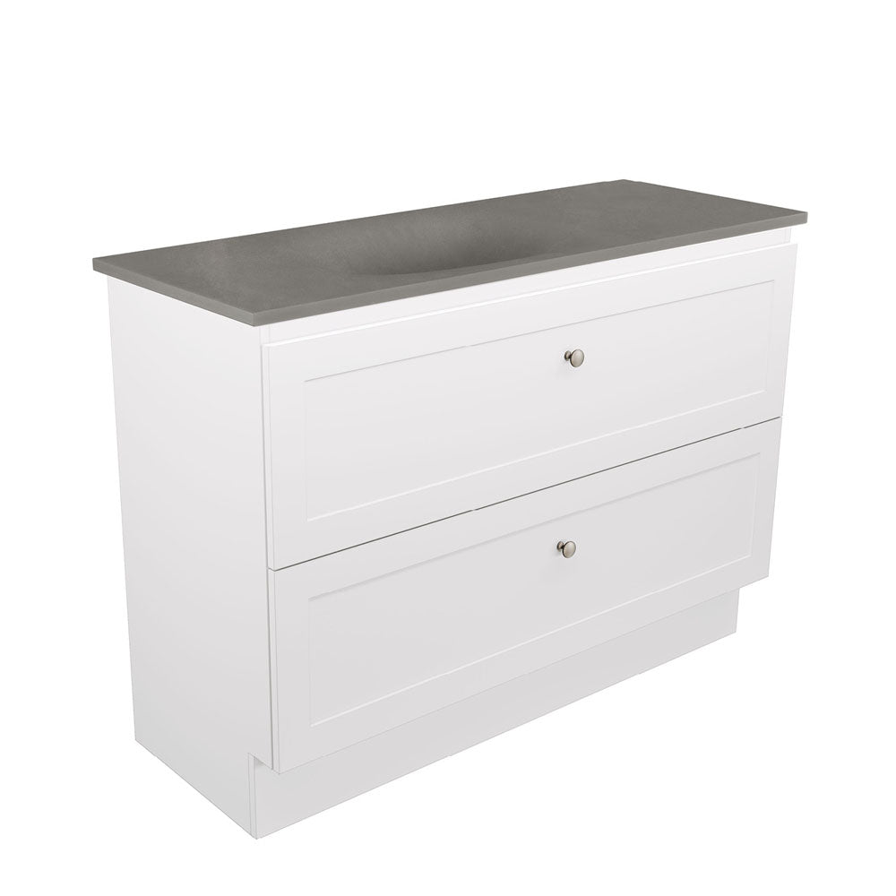 Newport All Drawer 1200 Single Bowl Floor Standing Vanity, Satori Basin-Top