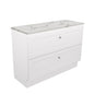 Newport All Drawer 1200 Double Bowl Floor Standing Vanity, Premium Stone Top