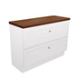 Newport All Drawer 1200 Double Bowl Floor Standing Vanity, Hardwood Top