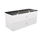 Newport All Drawer 1200 Double Bowl Wall-Hung Vanity, Premium Stone Top