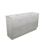 Newport All Drawer 1500 Double Bowl Floor Standing Vanity, Premium Stone Top