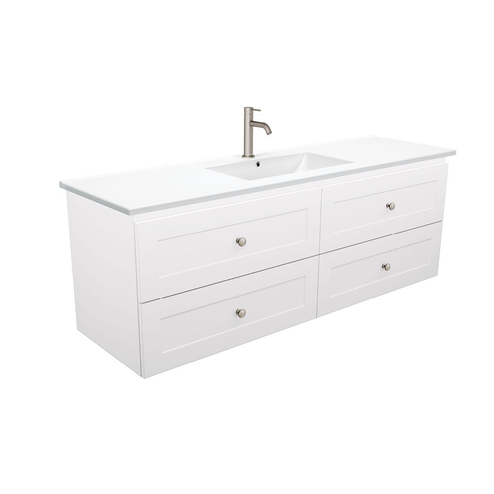 Newport All Drawer 1500 Single Bowl Wall-Hung Vanity, Dolce Basin-Top