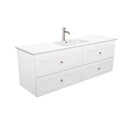 Newport All Drawer 1500 Single Bowl Wall-Hung Vanity, Dolce Basin-Top