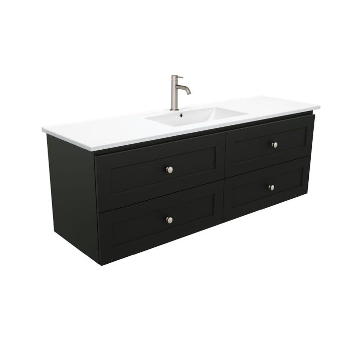 Newport All Drawer 1500 Single Bowl Wall-Hung Vanity, Dolce Basin-Top