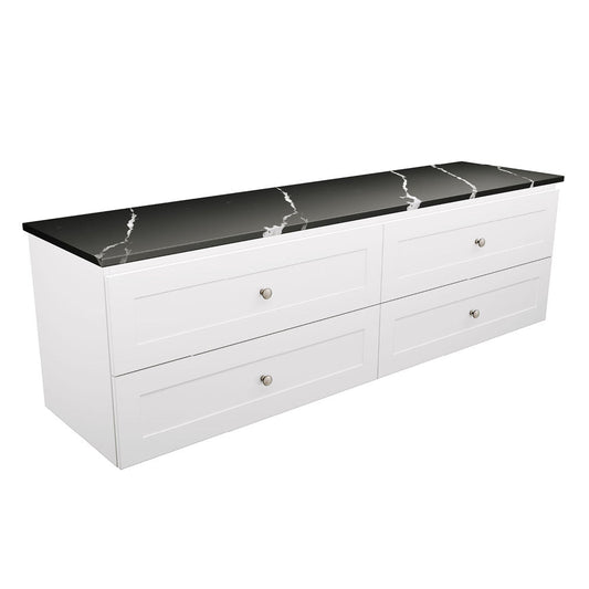 Newport All Drawer 1800 Single Bowl Wall-Hung Vanity, Premium Stone Top