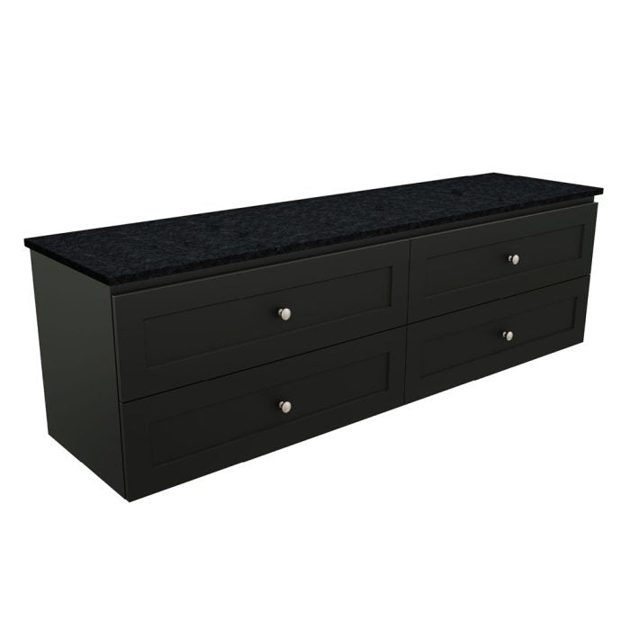 Newport All Drawer 1800 Single Bowl Wall-Hung Vanity, Stone Top