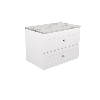 Newport All Drawer 750 Wall-Hung Vanity, Premium Stone Top