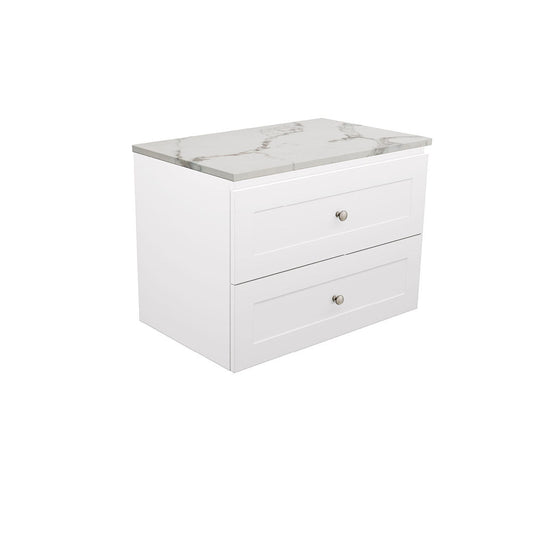 Newport All Drawer 750 Wall-Hung Vanity, Premium Stone Top