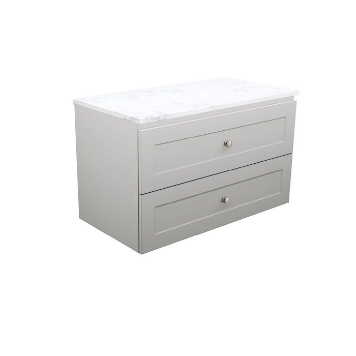 Newport All Drawer 900 Wall-Hung Vanity, Stone Top
