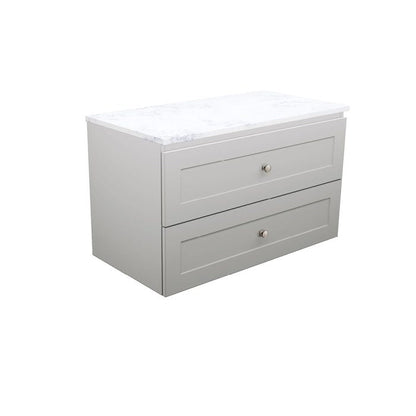 Newport All Drawer 900 Wall-Hung Vanity, Stone Top