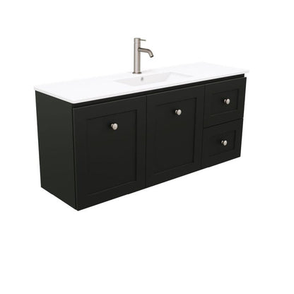 Newport Ensuite Door & Drawer 1200 Wall-Hung Vanity, Delgado Basin-Top