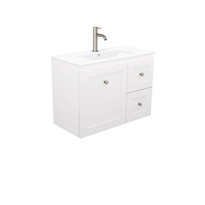 Newport Ensuite Door & Drawer 750 Wall-Hung Vanity, Delgado Basin-Top