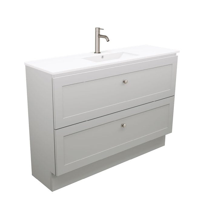 Newport Ensuite All Drawer 1200 Floor Standing Vanity, Delgado Basin-Top