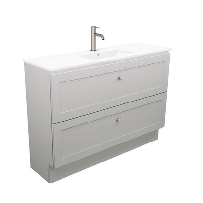 Newport Ensuite All Drawer 1200 Floor Standing Vanity, Delgado Basin-Top