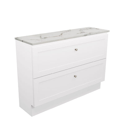 Newport Ensuite All Drawer 1200 Floor Standing Vanity, Premium Stone Top