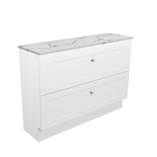 Newport Ensuite All Drawer 1200 Floor Standing Vanity, Premium Stone Top