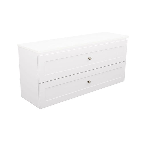Newport Ensuite All Drawer 1200 Wall-Hung Vanity, Stone Top