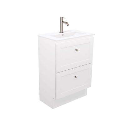 Newport Ensuite All Drawer 600 Floor Standing Door Vanity, Delgado Basin-Top