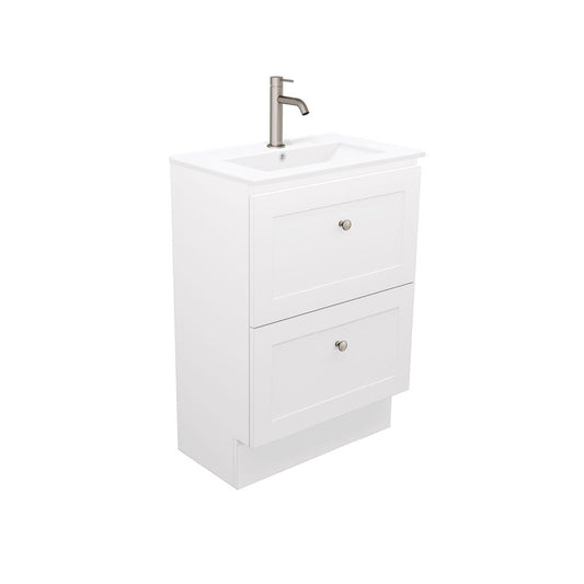 Newport Ensuite All Drawer 600 Floor Standing Door Vanity, Delgado Basin-Top