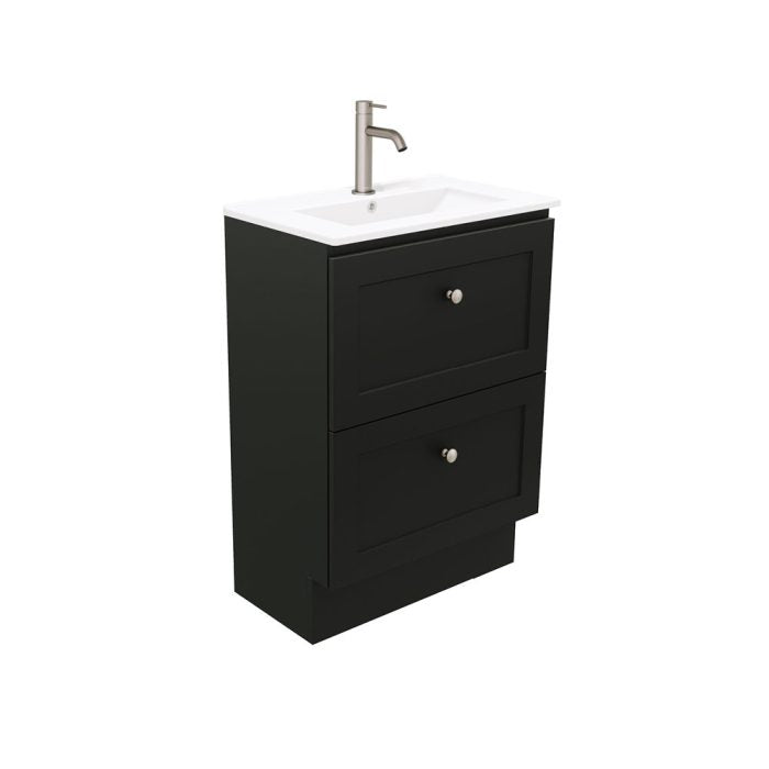 Newport Ensuite All Drawer 600 Floor Standing Door Vanity, Delgado Basin-Top