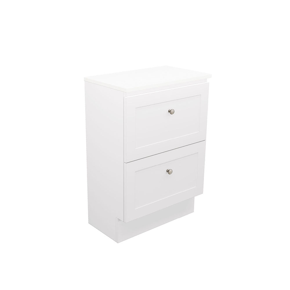 Newport Ensuite All Drawer 600 Floor Standing Door Vanity, Stone Top