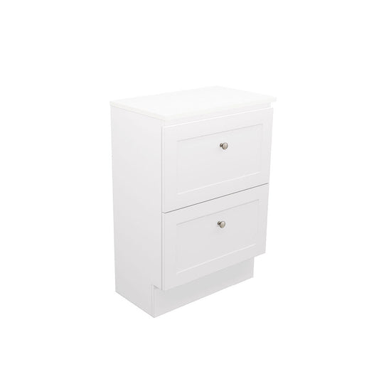 Newport Ensuite All Drawer 600 Floor Standing Door Vanity, Stone Top