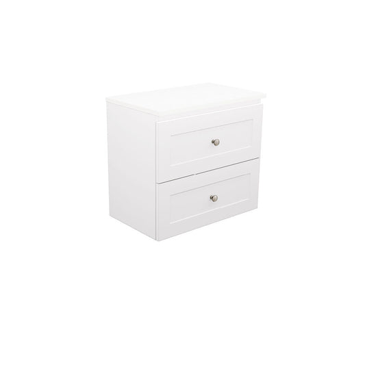 Newport Ensuite All Drawer 600 Wall-Hung Door Vanity, Stone Top