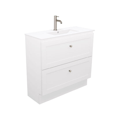 Newport Ensuite All Drawer 900 Floor Standing Vanity, Delgado Basin-Top