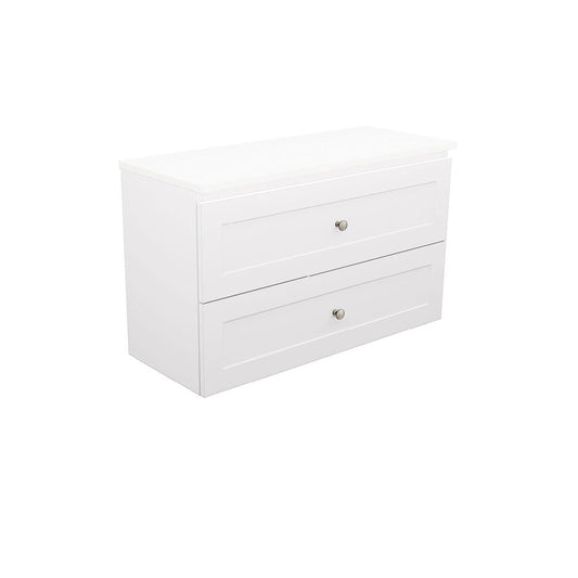 Newport Ensuite All Drawer 900 Wall-Hung Vanity, Stone Top