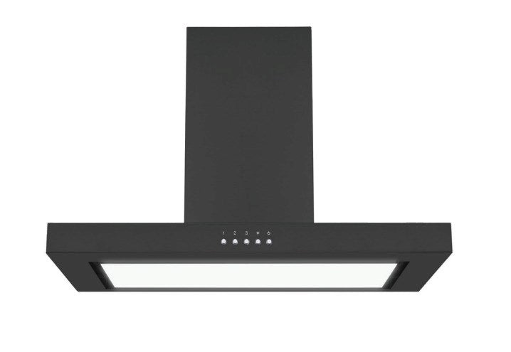 RANGEHOOD BOX CANOPY 90CM OMEGA LED PANEL 1000M3 BLACK